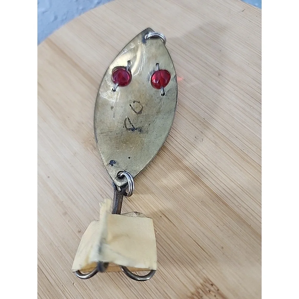VINTAGE Gibbs LUCKY STRIKE RED EYE Wiggler FISHING LURE PIKE MUSKY LURE‎